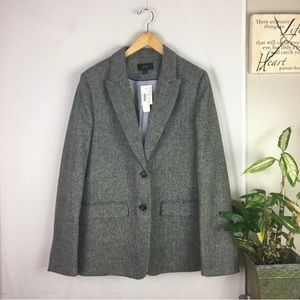 J.Crew Wool Boyfriend Blazer Herringbone 16T